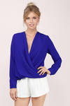 Loveletter Cobalt Chiffon Blouse