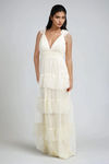 Halo Glow Tiered Tulle Maxi Dress - Cream