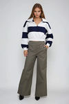 Drift Away Side Buttoned Straight Pants - Dark Olive