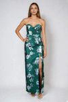 Too Glam to Care Belted Slit Maxi Dress - Emerald