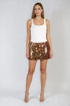 Golden Mood Sequins Mini Skirt - Gold