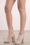 Chinese Laundry By Kristin Cavallari Leeds Harbor Grey Suede Peep Toe Heel