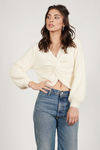 As You Wish Ivory Fuzzy Sweater Top