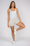 Curve Booster Waist Fold Over Shorts - Ivory