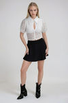 Lovely in Lace Collared Blouse - Ivory