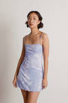 All The Time Lavender Tie-Dye Mesh Merrow Mini Dress
