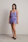 No Regrets Lavender Ruched Bodycon Dress
