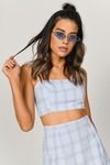 Meant to Be Light Blue Crop Top