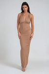 Skinny Dipping Ruched Multiway Maxi Dress - Macchiato