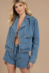 Cameo Instruction Medium WashLayered Denim Jacket