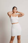 Take Pride Off White Cami Bodycon Mini Skirt Set