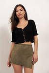 Jessica Asymmetrical Skort - Olive
