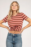 Bel-Air Orange Multi Twist Front Tee 