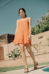 Sylvia Floral Cami Mini Dress - Orange