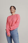 I Need This Candy Pink Ribbed Crop Sweater