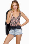 First Glance Pink Multi Tank Top