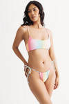 Sherbet Summer Rainbow Bikini Set