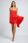 Secret Flame Strapless Sweetheart Mini Dress - Red