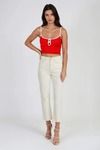 Sweet Tease Cutout Bow Cami Top - Red