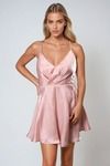 Lorena Cross Back Skater Mini Dress - Rose