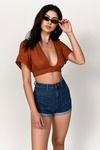 Not For You Rust Crop Top
