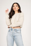 What The Fuzz Stone Long Sleeve Crop Top