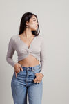 Basic Girl Crop Top - Taupe