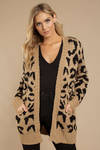 In My Wildest Dreams Toast Multi  Leopard Knit Cardigan 