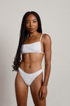 Carmella White Textured Bikini Set
