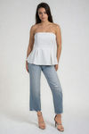 Fall For Me Strapless Blouse - White