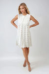 Feelin' Myself Scallop Textured Mini Dress - White