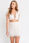 Harmony Lace White Mini Skirt