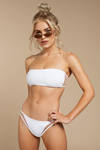 Tori Praver Manon Mesh Bikini Bottom - White