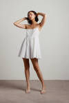 Serenne White Babydoll Mini Dress