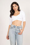 Starting Over Crop Top - White