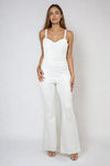 Style That Speaks Velvet Sequin Jumpsuit - White