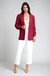 Chic Ease Relaxed Blazer - Wine