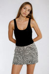 Statement Ready Zebra Side Slit Mini Skirt - Zebra
