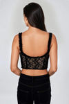 Amp the Night Mesh Lace Cami Top - Black