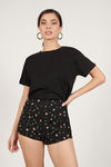 Ashleigh Black Floral Shorts