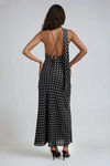 Bare Magic Chiffon Polka Maxi Dress - Black