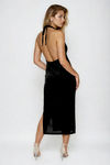 Dare to Dazzle Slit Velvet Maxi Dress - Black