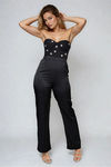 Dazzle Poise Embellished Jumpsuit - Black