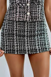 Made You Look Tweed Skort - Black