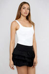 Mood Ready Multi TIered Mini Skort - Black