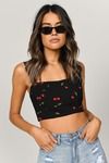 Steal Your Heart Black Multi Crop Top
