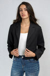Soft Escape Boxy Cropped Blazer - Black