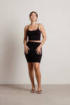 Take Pride Black Cami Bodycon Mini Skirt Set