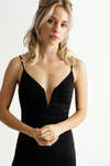 Want To Be Me Black V-Wire Bodycon Maxi Dress
