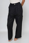 Work the Edge High Waisted Wide Leg Trouser - Black